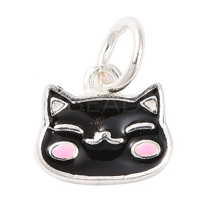 Cat Shape 925 Sterling Silver Charms STER-F056-03S-02-1