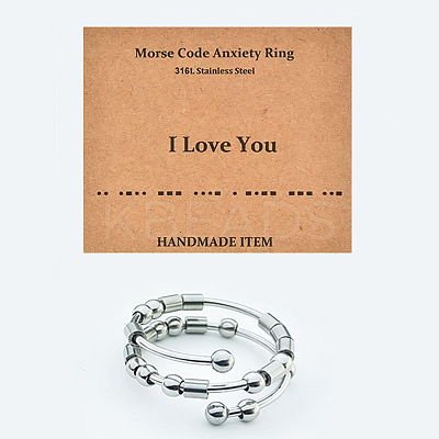 304 Stainless Steel Rotating Cuff Rings FS-WG14209-03-1