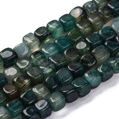 Natural Dragon Veins Agate Beads Strands G-G177-E12-01-1
