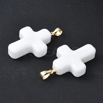 Handmade Lampwork with Brass Pendants LAMP-I030-01G-08-1