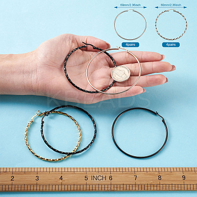 Stainless Steel Hoop Earrings STAS-TA0001-17-1