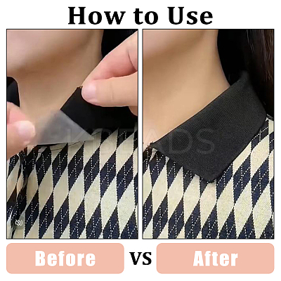 100Pcs 4 Style Arrow Shape PET Plastic Tab Collar for Clergy Shirt DIY-FH0006-47-1
