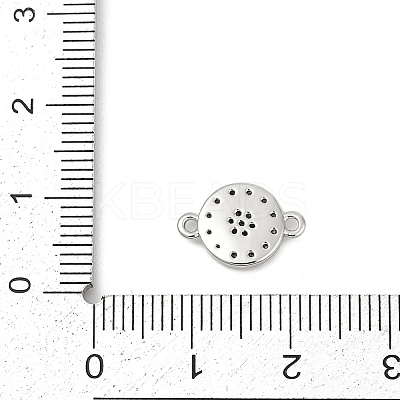 Brass Micro Pave Clear Cubic Zirconia Sun Connector Charms KK-P302-12P-1