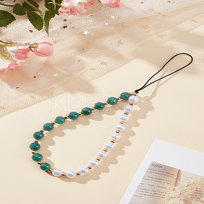 1Pc Plastic Imitation Gemstone Bead Mobile Straps HJEW-LP0002-37-1