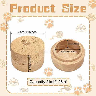 1Pc Beech Wood Engraved Pet Hair Keepsake Boxes CON-CN0001-16C-1