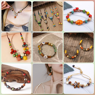 120Pcs Handmade Porcelain Beads PORC-PA0001-30E-1