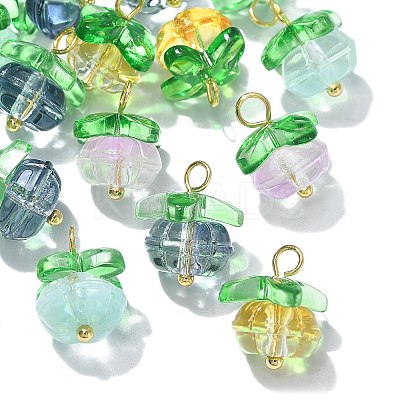 20Pcs 4 Colors Handmade Lampwork Charms LAMP-CJ0001-92-1