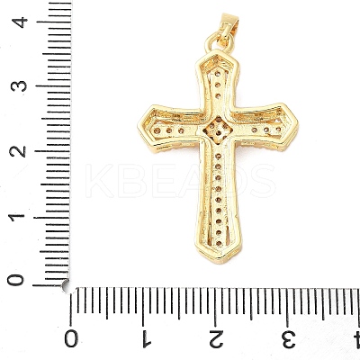 Brass Micro Pave Cubic Zirconia Pendants KK-D357-08B-G-1