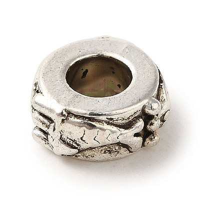 Tibetan Style Alloy European Beads TIBEP-L021-25AS-1
