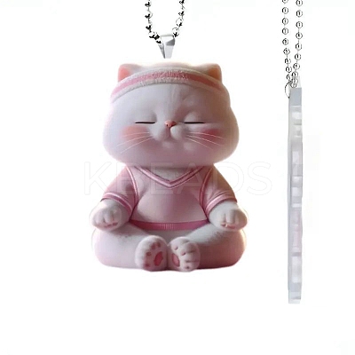 Acrylic Cat Shape Pendant Decorations PW-WG53CC4-01-1