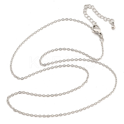 Brass Cable Chain Necklaces for Women NJEW-D302-48P-1