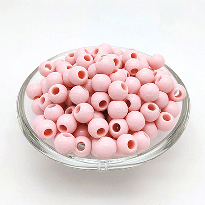 Opaque Acrylic European Beads Beads SACR-ZX012-17A-1