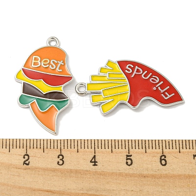 Alloy Enamel Split Pendants FIND-Z026-03B-1