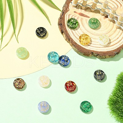 14Pcs 14 Colors Handmade Lampwork Beads LAMP-CJ0002-86-1