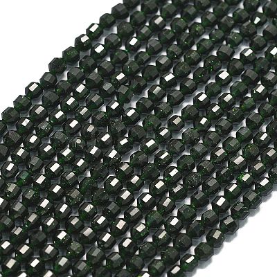 Synthetic Green Goldstone Beads Strands G-A260-A17-01-1