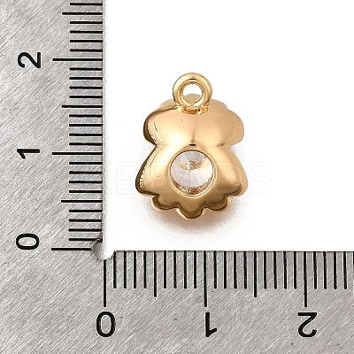 Brass Pave Cubic Zirconia Charms KK-C096-15G-01-1