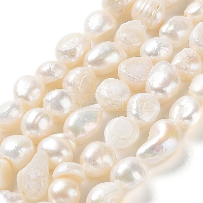 Natural Keshi Pearl Beads Strands PEAR-Z002-10-1