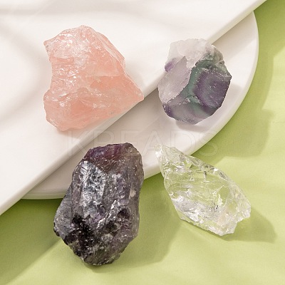 4Pcs 4 Style Rough Raw Natural Mixed Gemstone Beads G-FS0001-92-1