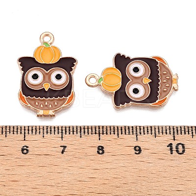 Thanksgiving Day Theme Alloy Enamel Pendants X-ENAM-T020-35D-1