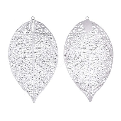 Tarnish Resistant 304 Stainless Steel Filigree Big Pendants STAS-S108-38P-1