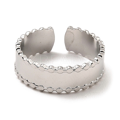 Non-Tarnish 304 Stainless Steel Open Cuff Rings RJEW-Z018-11P-1