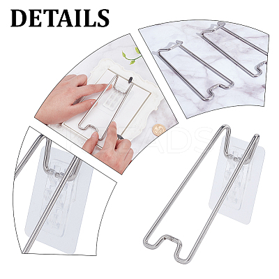 201 Stainless Steel Picture Frame Stand AJEW-WH0651-43A-1