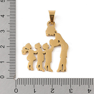 Mother's Day Ion Plating(IP) 304 Stainless Steel Pendants STAS-U002-01G-1