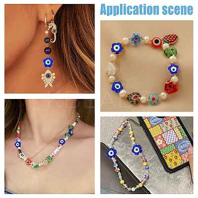 Handmade Evil Eye Lampwork Beads LAMP-DC0001-07A-1