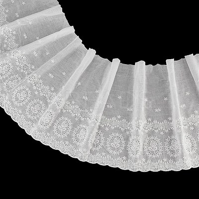 3 Yards Cotton Embroidered Flower Lace Trim OCOR-BC0007-44-1