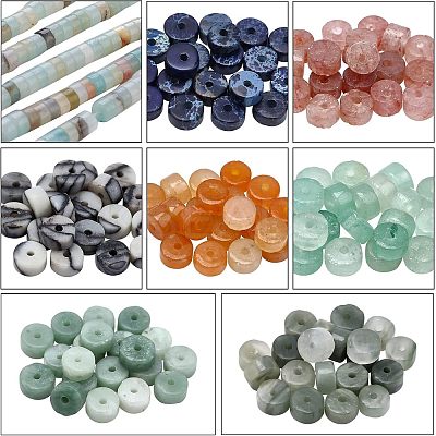 160Pcs 8 Style Natural Mixed Gemstone Beads G-NB0002-68-1