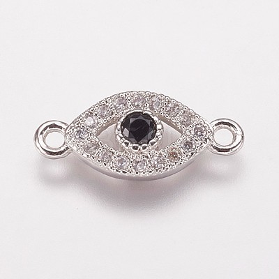 Brass Cubic Zirconia Links KK-P134-61P-1