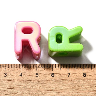 UV Plating Opaque Acrylic European Beads SACR-Z007-01R-1
