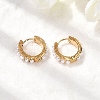 304 Stainless Steel Ring Hoop Earrings EJEW-K268-39G-1