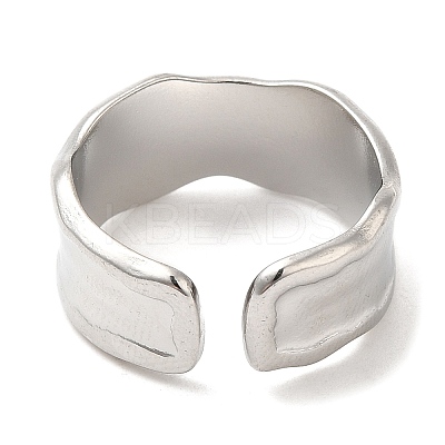 Non-Tarnish 304 Stainless Steel Open Cuff Rings RJEW-K245-63P-1