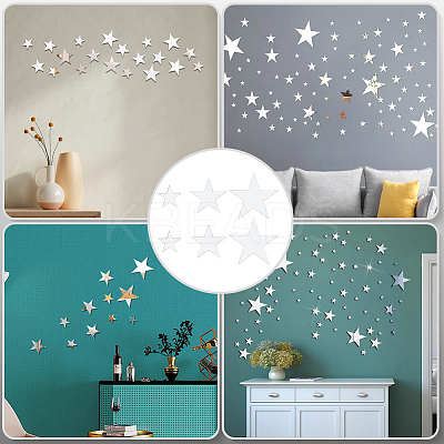 4Bags Acrylic Star Stickers DIY-GF0012-46B-1