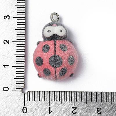 Flocky Opaque Resin Pendants RESI-G105-02C-1