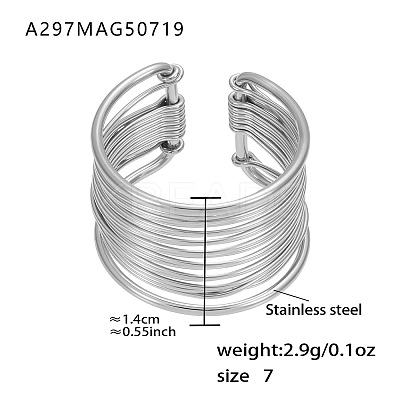 304 Stainless Steel Wide Band Finger Rings WG2EE6D-02-1
