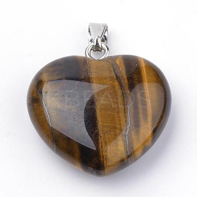 Natural Tiger Eye Pendants G-S219-18B-1