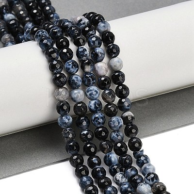 Natural Fire Crackle Agate Beads Strands G-C082-A01-29-1