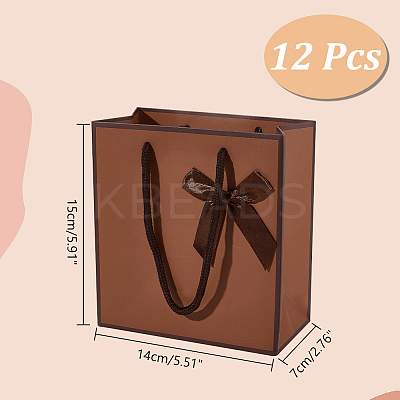 Rectangle Paper Gift Storage Bags with Handle CARB-WH0017-13C-1