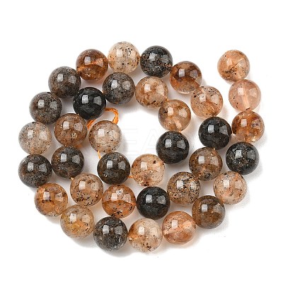 Natural Herkimer Diamond Beads Strands G-Z115-C01-10mm-1