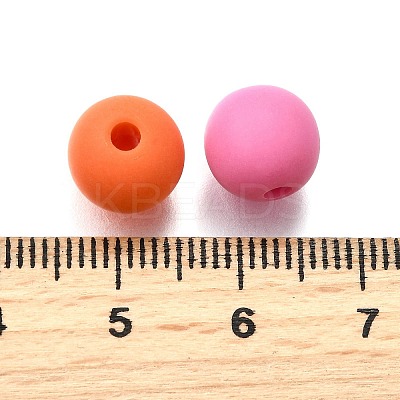 Frosted Opaque Acrylic Beads OACR-S071-03B-1
