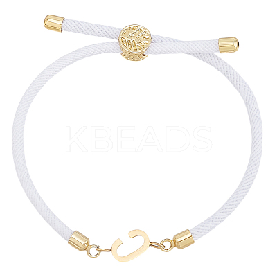 1pc Adjustable Nylon Cord Slider Bracelets for Women BJEW-LP0001-33C-G-1