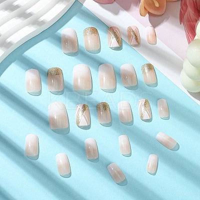 ABS Plastic Full Cover Press On False Nails DIY-CJC0006-15-1