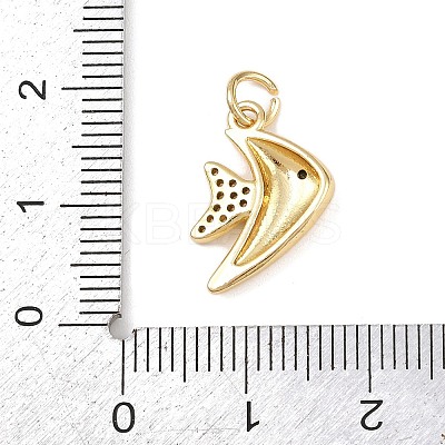 Brass Micro Pave Cubic Zirconia Pendants KK-H525-01B-G-1
