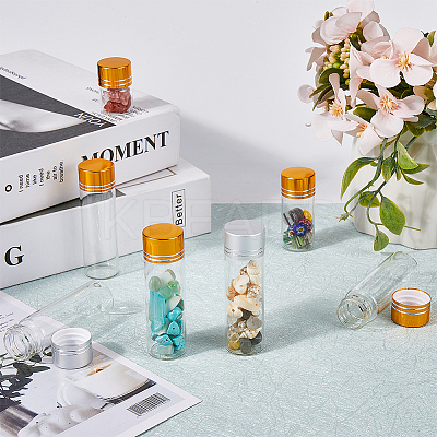 32Pcs 2 Colors Clear Glass Bottles Bead Containers CON-SC0001-13B-1