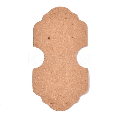 Folding Kraft Paper Jewelry Display Cards with Hanging Hole CDIS-T004-09-1