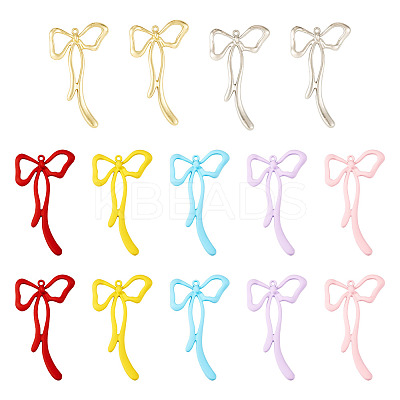 14Pcs 7 Colors  Spray Painted Alloy Pendants FIND-TA0004-71-1