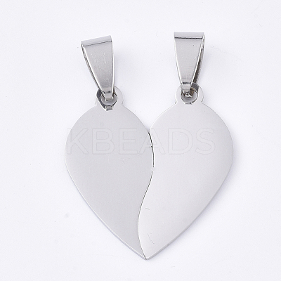 Non-Tarnish 201 Stainless Steel Split Pendants STAS-T048-06-1