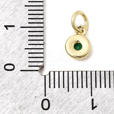 Brass Cubic Zirconia Charms KK-G554-02B-06-1